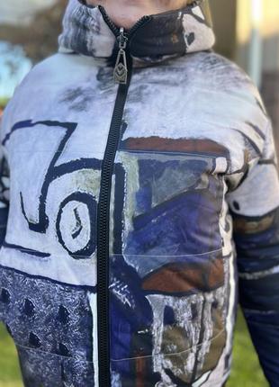Шикарна стильна модель на дві сторони зимового пальто великих розмірів до 648 фото