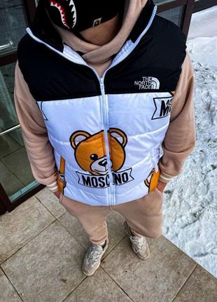 Жилет tnf белая moschino
