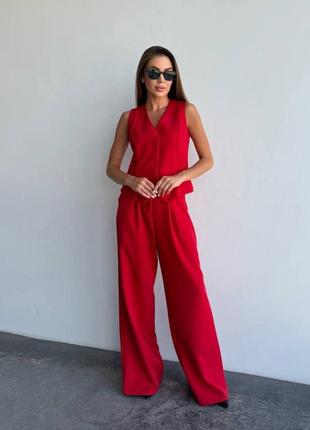 Трендовый костюм жилет и брюки палаццо 🔥