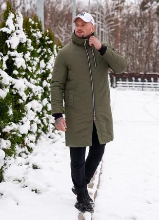 Мужская куртка зимняя парка asos хаки 49109