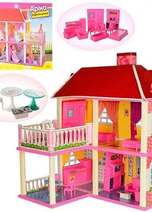 Ігровий набір будиночок 6980 з меблями рожевий