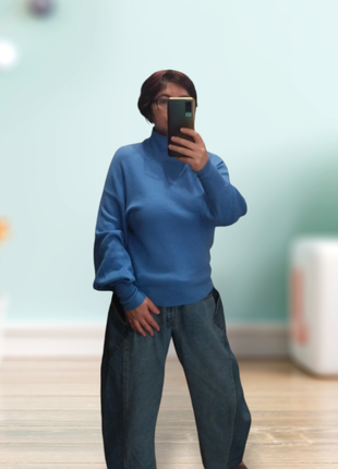 Свитер , голубой водолазка , шерсть, вискоза, кашемир inwear