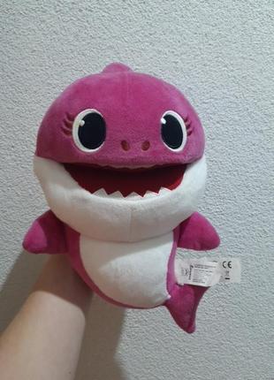 Інтерактивна м'яка іграшка на руку  baby shark - мама акуленятка