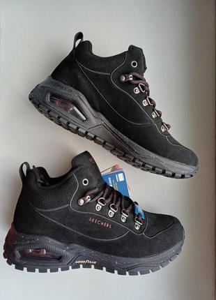 Черевики жіночі skechers uno trail - outdoor stroll 177185 bbk розміри 36-41 оригінал