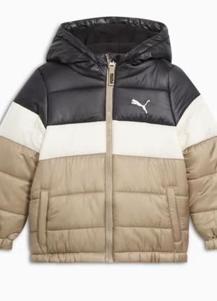 Детская зимняя куртка puma, новая, с флисовой подкладкой, размеры 110 и 116 см