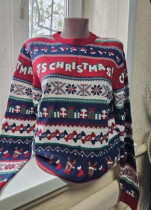 Свитер новогодний новый