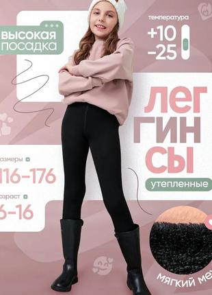 Лосины детские на толстом меху.