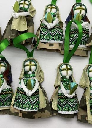 Мотанки підвіски піксель оберіг лялька-мотанка зелена хакі