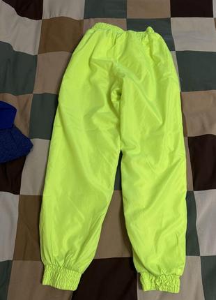 Зимові  теплі штани неонові на дівчинку 146-152