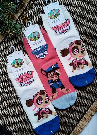 Набір із 3 пар: дитячі шкарпетки щенячий патруль 4-8 років