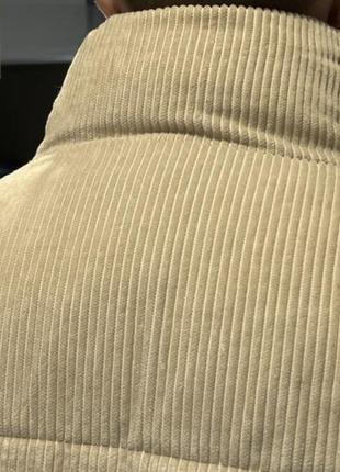 Куртка zara бежева вельветова зима4 фото