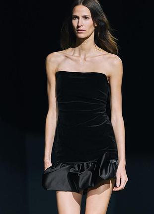 Коротка оксамитова сукня zw collection