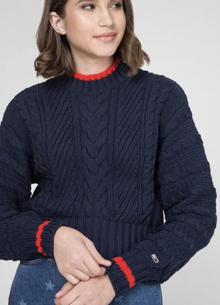 Tommy jeans hilfiger оригинал теплый вязанный свитер.кофта,свитшот том
