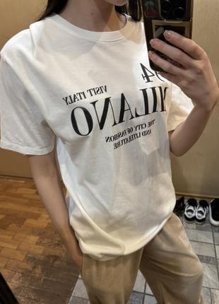 Біла футболка zara