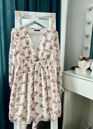 Очень красивое нежное шифоновое платье boohoo