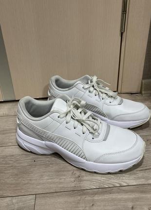 Кросівки шкіряні білі puma future runner 43р, кросовки кожаные пума