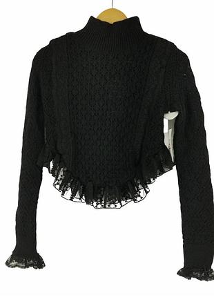 Свитер с кружевом zara
