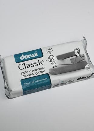 Самозатверджуюча маса darwi classic 1 кг, біла