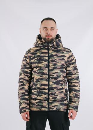 Куртка демисезонная мужская камуфляжно-зеленая
