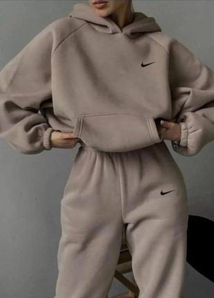 Теплый женский костюм на зиму 🔥 xs,s,m,l, черный, беж и серый