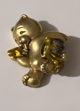 Брошь мишка с медом американский винтаж