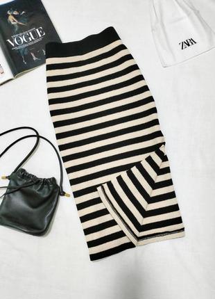 Юбка миди с разрезом zara