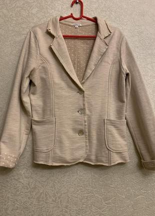 Жакет теплый с карманами, на трех пуговицах, бренде so soon, размер s/m