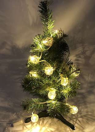 Гирлянда светодиодная шарики 20 шт из провода, теплый белый, провод ws11146