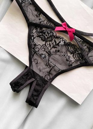 Трусы трусики кружевные с вырезами с доступом с дырочкой