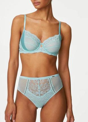 80-a  мятный комплект m&s  rosie бюст, трусики