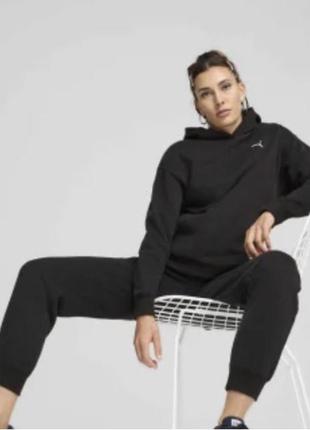 Костюм спорт puma чорно-сірий теплий котон хс-м