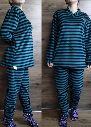 Жіноча велюрова піжама домашній костюм великого розміру