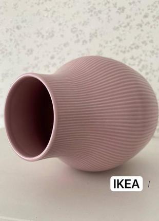 Керамическая ваза икея для объемных букетов, высота 21 см