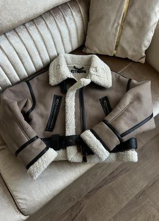 Дублянка zara / зимова куртка / косуха