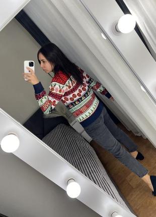 Рождественский 🎄 новогодний свитер свитер свитерчик для фотосессии кофта пуловер3 фото