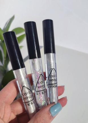 Рідкі глітерні тіні для повік , набір із 3 шт