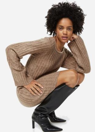 Теплое вязаное мини платье h&m 🫦🍹🍭 2