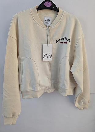 Zara бомбер для дівчинки,13,14,164,оверсайз,кофта,спортивна,фліс,батнік,світшот,трьохнитка,купити