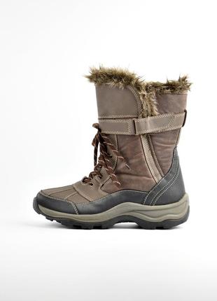 Clarks женские ботинки кожаные зимние на меху высокие размер 39,5