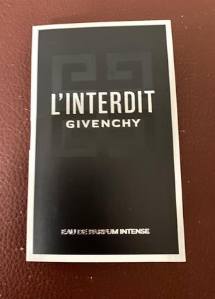 Пробник givenchy button-up l'interdit eau intense