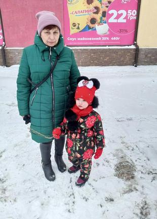 Зимовий комбінезон+шапка+шарф+рукавички