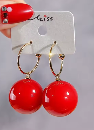 Серьги красные