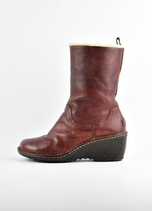 Ugg australia оригинал женские кожаные зимние ботинки сапоги кожаные на овцы размер 40
