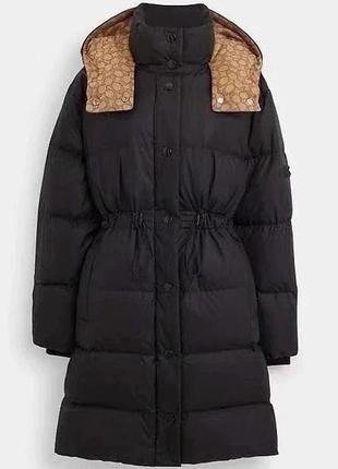 Пуховик в стиле coach