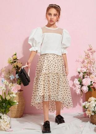 Роскошная фатиновая юбка для девочки от shein💛🖤