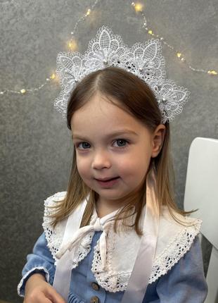 Корона снежной королевы, новогодний ободок для волос