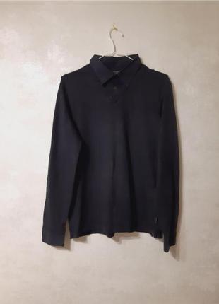 Чорна котонова сорочка, обманка