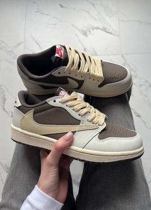 Кроссовки кроссовки кроссовки кроссовки Drip jordan 1 low og sp travis scott reverse mocha 
найм эр джордан джорданы тревис скот