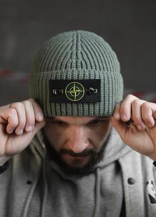 Шапка stone island oliva вт4727