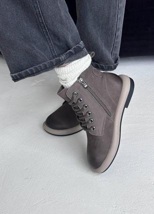 Ботинки кожаные нубук6 фото